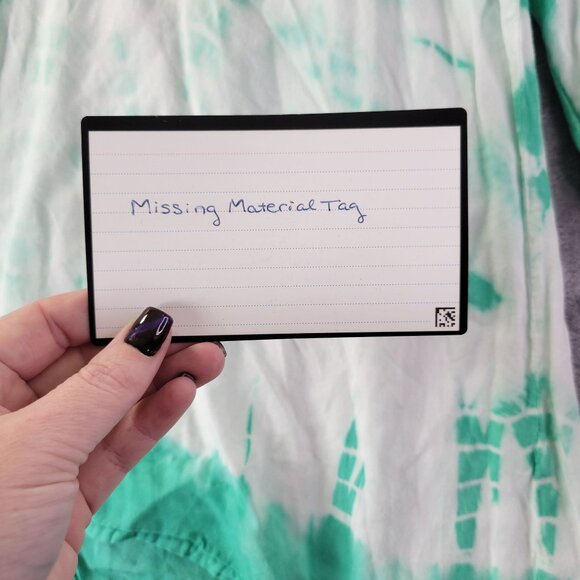 Soft Surroundings Womens Tunic Top PL Petite‎ Green White Tie Dye Boho Artsy - Picture 3 of 8